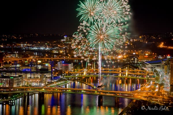 Pittsburgh Fireworks Over PNC Park- Ciao Pittsburgh